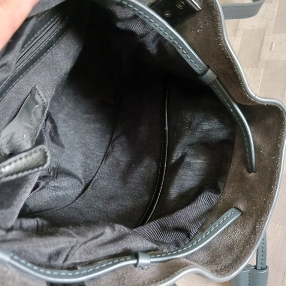 Zac Zac Posen  Suede and Leather Drawstring Bucket Shoulder and/or Crossbody - Picture 12 of 13